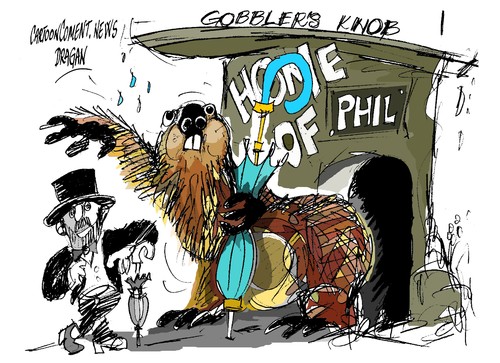 Cartoon: La marmota Phil (medium) by Dragan tagged marmota,phil,estado,ohio,primavera,cartoon