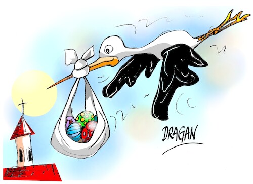 Cartoon: La Pascua-resurreccion (medium) by Dragan tagged la,pascua,resurreccion