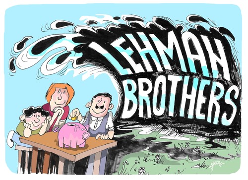 Cartoon: LEHMAN BROTHERS (medium) by Dragan tagged lehman,brothers,eeuu,politics