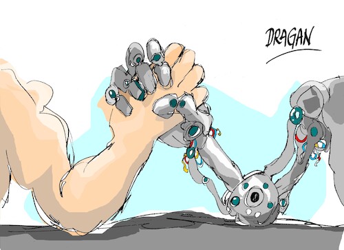 Cartoon: Li Qiang-IA (medium) by Dragan tagged li,qiang,china,davos,ia