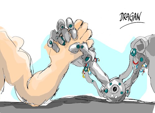 Cartoon: Li Qiang-IA (medium) by Dragan tagged li,qiang,china,davos,ia