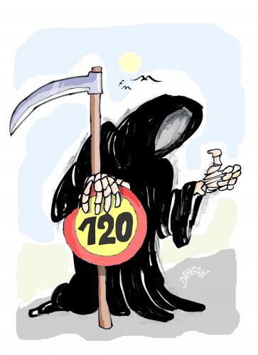 Cartoon: limite (medium) by Dragan tagged limite,velocidad,trafico