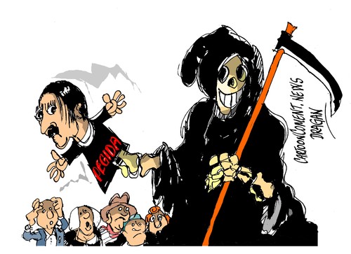 Cartoon: Lutz Bachmann-Pegida (medium) by Dragan tagged cartoon,politics,alemania,pegida,bachmann,lutz