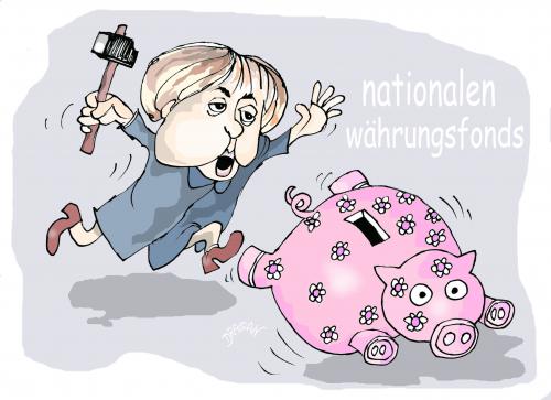 Cartoon: Merkel (medium) by Dragan tagged merkel,cricis