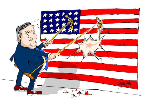 Cartoon: Mike Pompeo- investigacion (medium) by Dragan tagged mike,pompeo,covid,19,eeuu,china