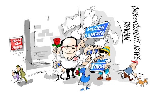 Cartoon: Miquel Iceta-Hablemos (medium) by Dragan tagged cataluna,espana,referendum,indepedencia