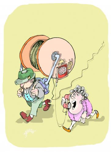 Cartoon: mobil phone (medium) by Dragan tagged mobil,phone