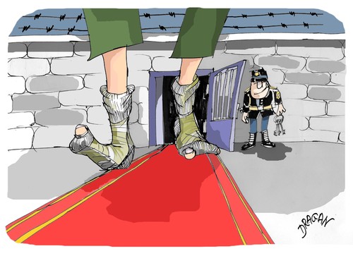 Cartoon: Montazer Al Zaidi (medium) by Dragan tagged muntazer,al,zaidi,george,bush,bagdad,politics,cartoon