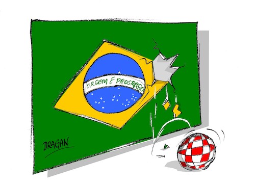 Cartoon: Mundial 2022-Qatar (medium) by Dragan tagged mundial,2022,qatar,croacia,brasil