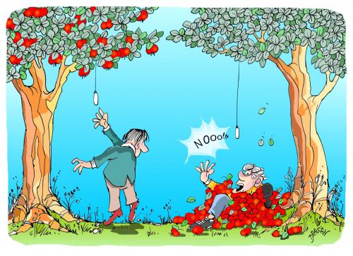Cartoon: Nooo!!! (medium) by Dragan tagged obstgarten