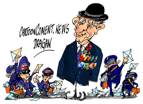 Cartoon: principe Carlos-27 cartas (medium) by Dragan tagged principe,carlos,inglaterra,27,cartas,politics,cartoon