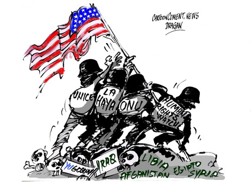 Cartoon: pruebas -claras y convincentes (medium) by Dragan tagged damasko,syria,human,righst,watch,onu,haya,eeuu,sarin,gerra