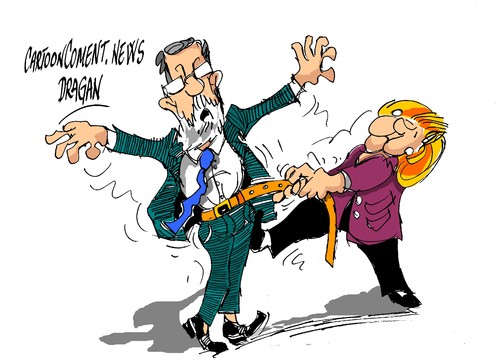 Rajoy- Merkel-tendencia By Dragan | Politics Cartoon | TOONPOOL