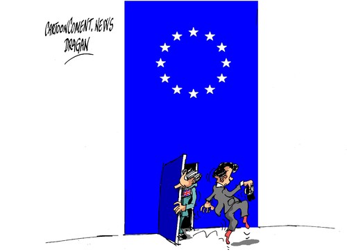 Cartoon: Reino Unido-Union Europea-salida (medium) by Dragan tagged reino,unido,union,europea,salida
