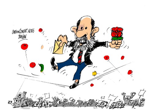 Cartoon: Rubalcaba-92 por ciento (medium) by Dragan tagged psoe,alfredo,perez,rubalcaba,espana,politics,cartoon