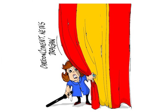 Cartoon: Soraya Saenz de Santamaria (medium) by Dragan tagged soraya,saenz,de,santamaria,psoe,espana,cataluna