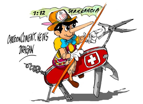 Cartoon: Suiza-iniciativa 1-12 (medium) by Dragan tagged suiza,referendum,salarios,bank,crisis,derecha,democracia,multinacionales,politics,cartoon