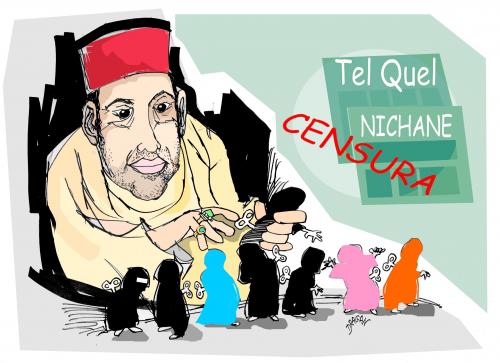 Cartoon: Tel Quel-Nichane (medium) by Dragan tagged tel,quel,nichane