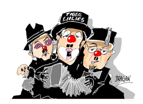 Cartoon: The Tiger Lillies-cancelado (medium) by Dragan tagged the,tiger,lillies,grecia,ukrania