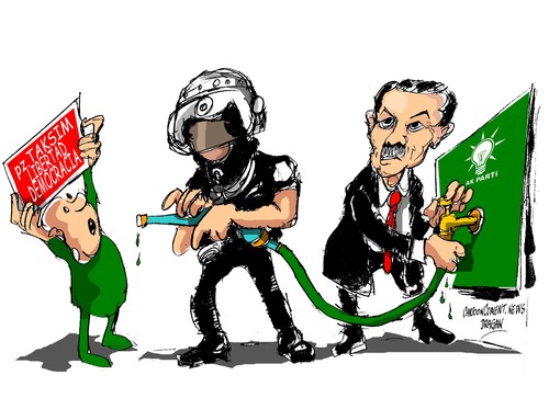 Cartoon: Turquia-plaza Taksim (medium) by Dragan tagged turquia,plaza,taksim,politics,cartoon