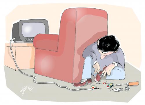 Cartoon: TV (medium) by Dragan tagged tv