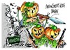 Cartoon: Afganistan-teror (small) by Dragan tagged afganistan,teror,taliban,halloween,terorismo,internacional,fundamentalizmo,politics,csrtoon