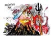 Cartoon: America Latina-Los volcanes (small) by Dragan tagged america,latina,los,volcanes,tungurahua,copahue,san,cristobal,cartoon