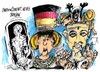 Cartoon: Angela  Nefertiti (small) by Dragan tagged museo,egipcio,berlin,nefertiti,angela,merkel,cultura,cartoon