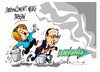 Cartoon: Angela Merkel-Hollande-Ucrania (small) by Dragan tagged angela,merkel,francois,hollande,ucrania,kiev,politics,cartoon