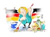 Cartoon: Angela Merkel-pandemia (small) by Dragan tagged angela,merkel,pandemia,coronavirus,alemania