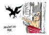 Cartoon: Benedicto XVI-Cuervo (small) by Dragan tagged benedicto,xvi,cuervo,vaticano,santa,seda,vatileaks,papa,cartoon