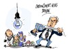 Cartoon: Benjamin Netanyahu- suministro (small) by Dragan tagged benjamin,netanyahu,izrael,palestina,gaza,politics,cartoon