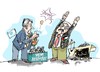 Cartoon: Benjamin Netanyahu (small) by Dragan tagged benjamin netanyahu israel yom ha atzmaut tel aviv palestina politics cartoon