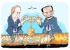 Cartoon: Berlusconi-Putin (small) by Dragan tagged vladimir putin silvio berlusconi gazprom south stream eni politics