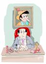 Cartoon: burocracia (small) by Dragan tagged burocracia,mentiras,pinocho