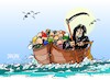 Cartoon: Canarias-Perdoname hijo mio (small) by Dragan tagged canarias,cayuco