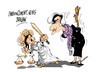 Cartoon: Christine Lagarde (small) by Dragan tagged christine,lagarde,fondo,monitario,internacional,fmi,politics,cartoon