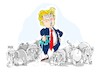 Cartoon: Donald Trump- republicanos (small) by Dragan tagged donald,trump,eeuu,sad,gobernadores,republicanos