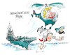 Cartoon: Donald Trump-Brett Crozier (small) by Dragan tagged donald,trump,brett,crozier,pandemia,coronavirus