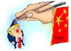 Cartoon: Donald Trump-China (small) by Dragan tagged donald,trump,china