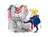 Cartoon: Donald Trump-judicializacion (small) by Dragan tagged donald,trump,eeuu,elecciones,2020