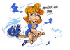 Cartoon: Esperanza Aguirre-llegando (small) by Dragan tagged esperanza,aguirre,partido,popular,pp,corupcion,politics,cartoon