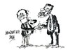 Cartoon: Francois Hollande-Mariano Rajoy (small) by Dragan tagged francois,hollande,mariano,rajoy,francia,spain,politics,cartoon