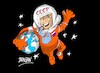 Cartoon: Gagarin-12 de abril de 1961 (small) by Dragan tagged yuri,alekseyevich,gagarin