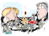 Cartoon: German Election 2009 (small) by Dragan tagged german,election,2009,merkel,anjela,frank,walter,steinmeier
