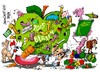 Cartoon: Grüne Woche-Berlin 2015 (small) by Dragan tagged grüne,woche,berlin,2015,agricultura,alimentacion,horticultura,cartoon