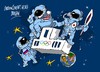 Cartoon: ISS-antorcha olimpica (small) by Dragan tagged iss,plataforma,orbital,nasa,antorcha,olimpica,soyuz,tma,11m,cartoon