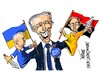 Cartoon: Joe Biden-entrevista (small) by Dragan tagged joe,biden,estados,unidos,eeuu,ucrania,arseni,yatseniuk,alexandr,turchinov,kiev,politics,cartoon