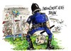 Cartoon: Julian Assange-extradicion (small) by Dragan tagged julian,assange,extradicion,sueca,londres,wikileaks,politics,cartoon