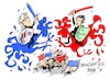 Cartoon: Macron y Le Pen (small) by Dragan tagged macron,le,pen,francia,elecciones
